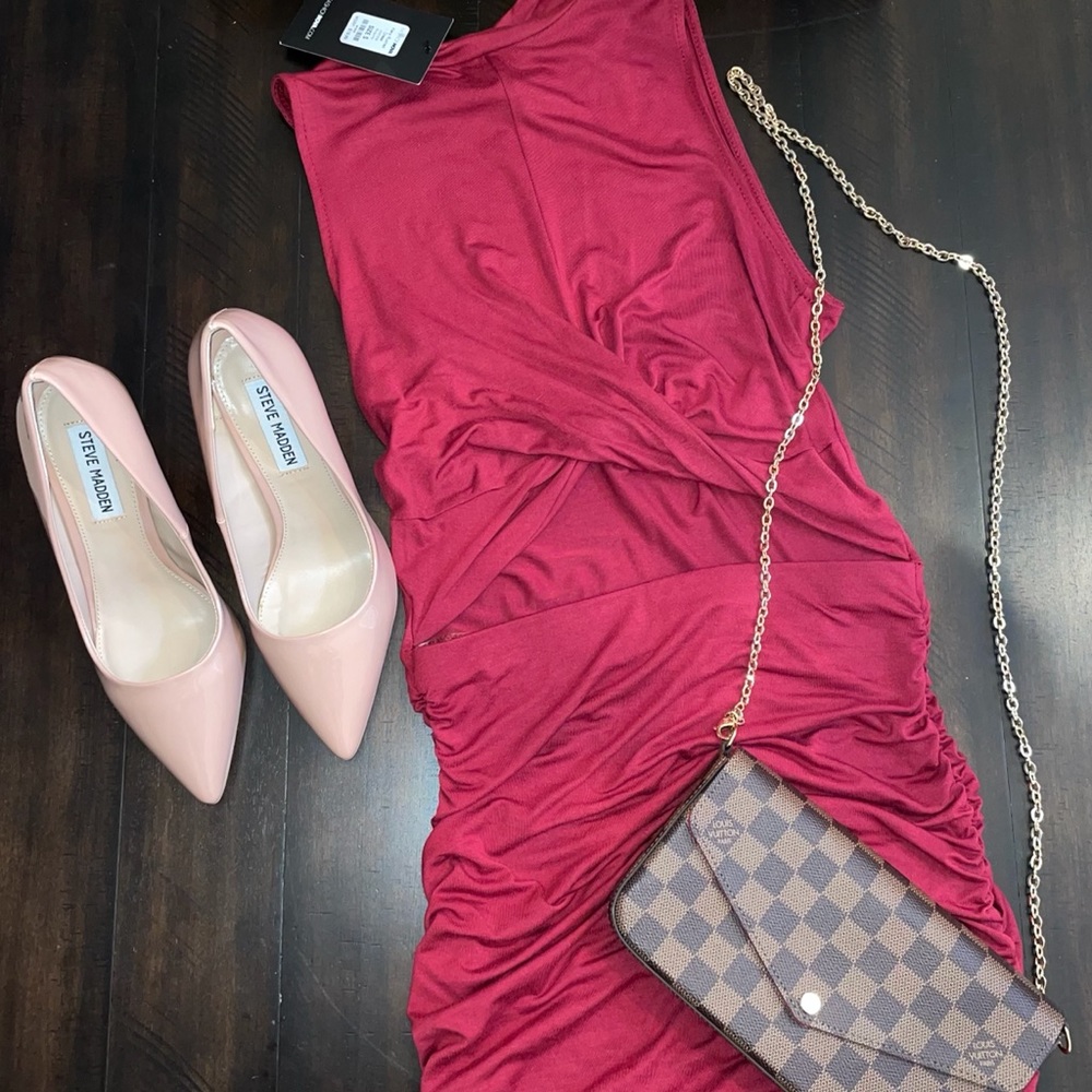 Burgundy dress